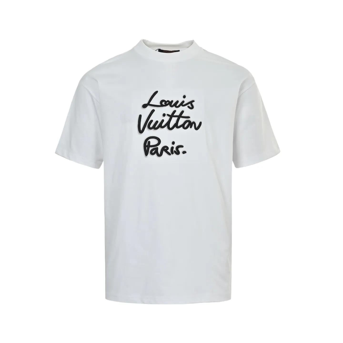 Louis Vuitton/Louis Vuitton 26ss signature letter embroidered short sleeves